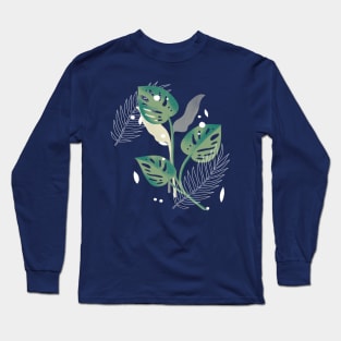 Minimalist leaves plant Long Sleeve T-Shirt